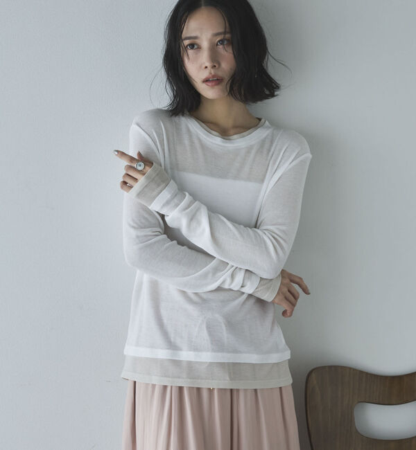 Doux archives「レイヤード風ロンＴｅｅ」|Tシャツ・カットソー|