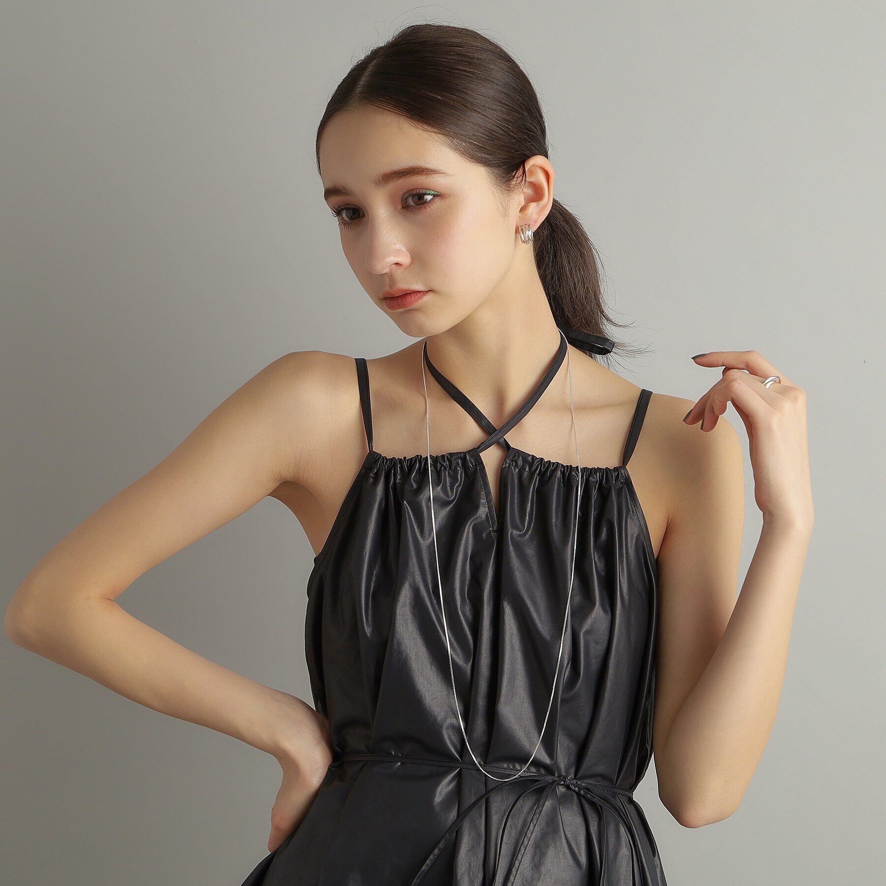 COCOSHNIK ONKITSCH「シルバー デザインチェーン ベネチアンネックレス（90cm）」|ネックレス|