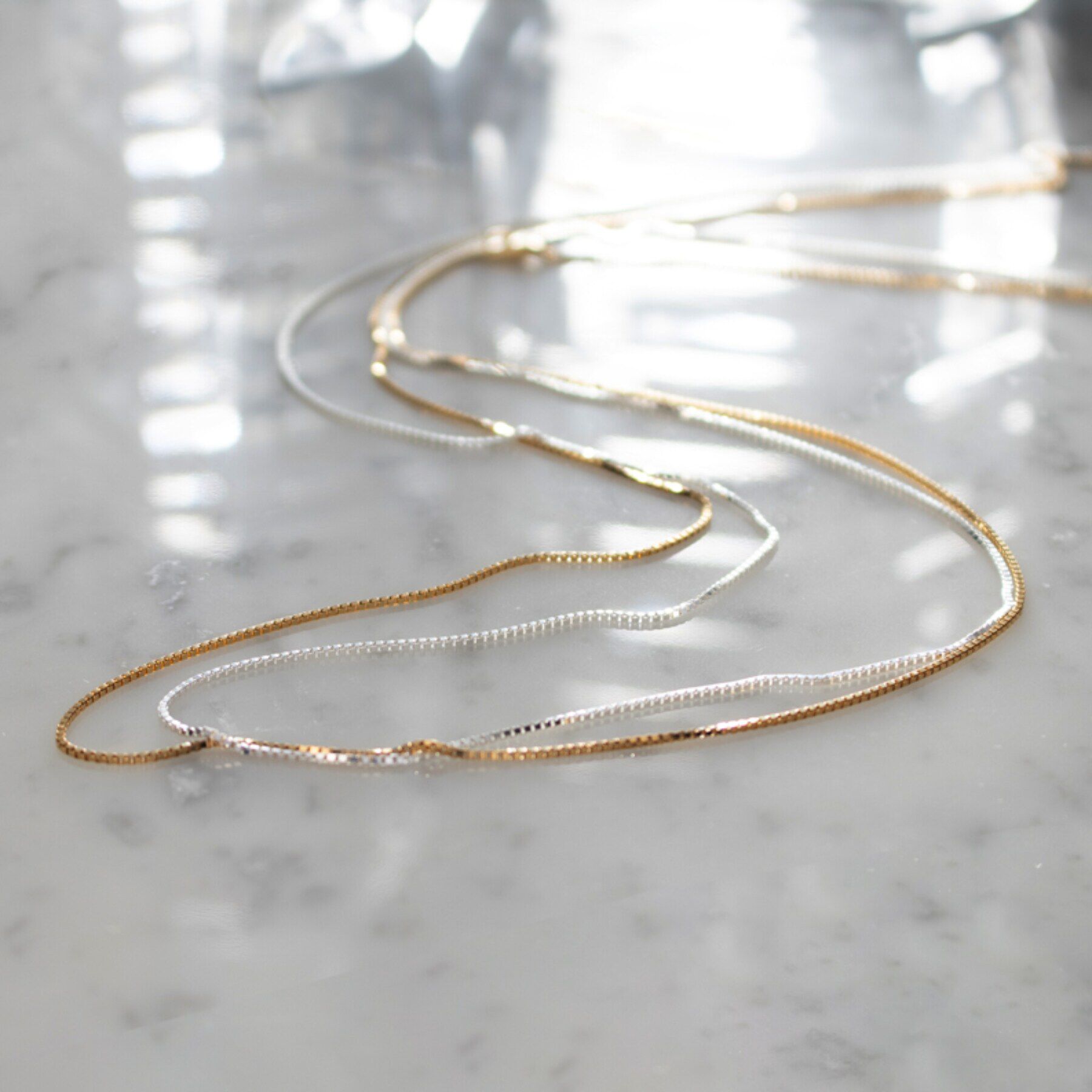 COCOSHNIK ONKITSCH「シルバー デザインチェーン ベネチアンネックレス（90cm）」|ネックレス|