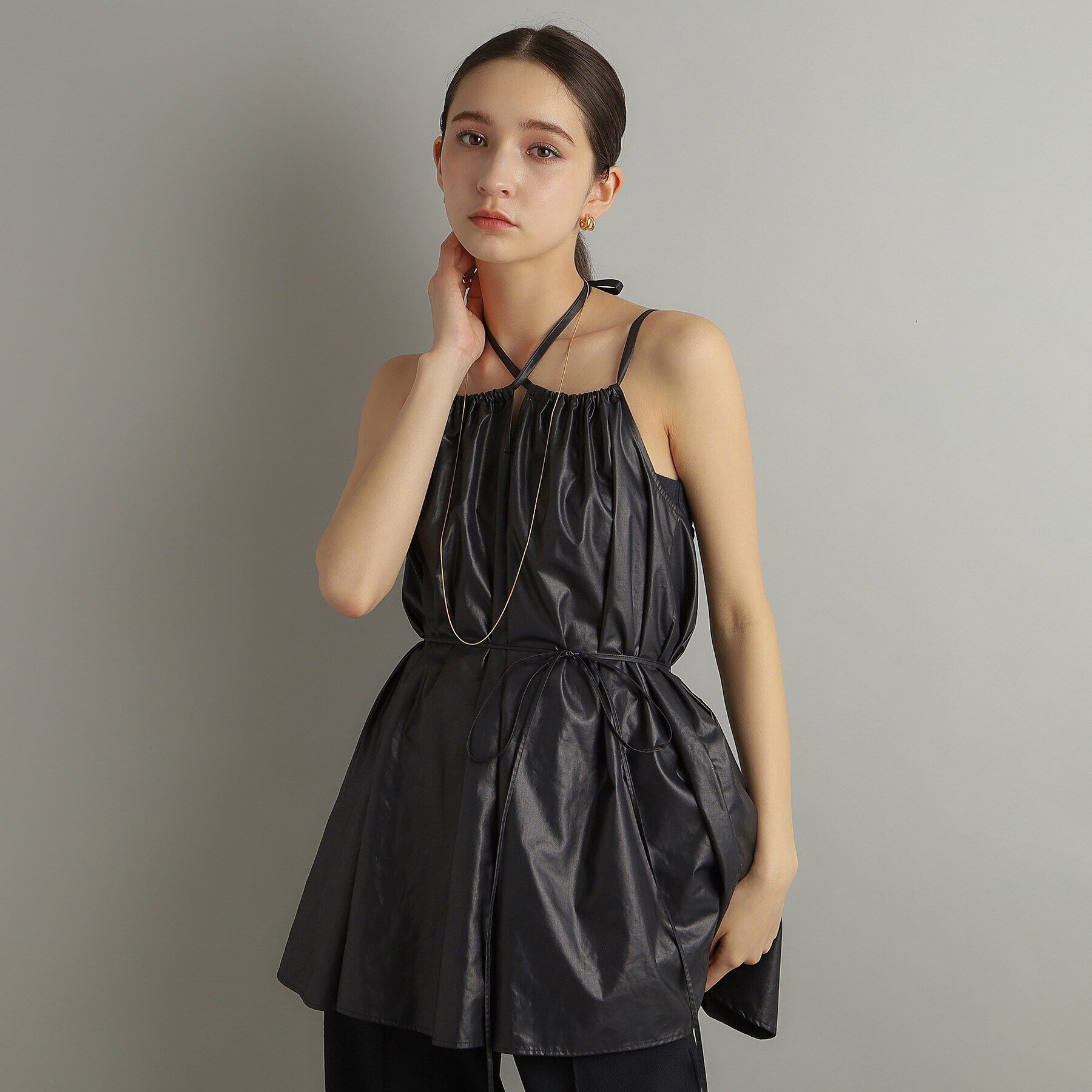 COCOSHNIK ONKITSCH「シルバー デザインチェーン スネークネックレス（90cm） GP」|ネックレス|