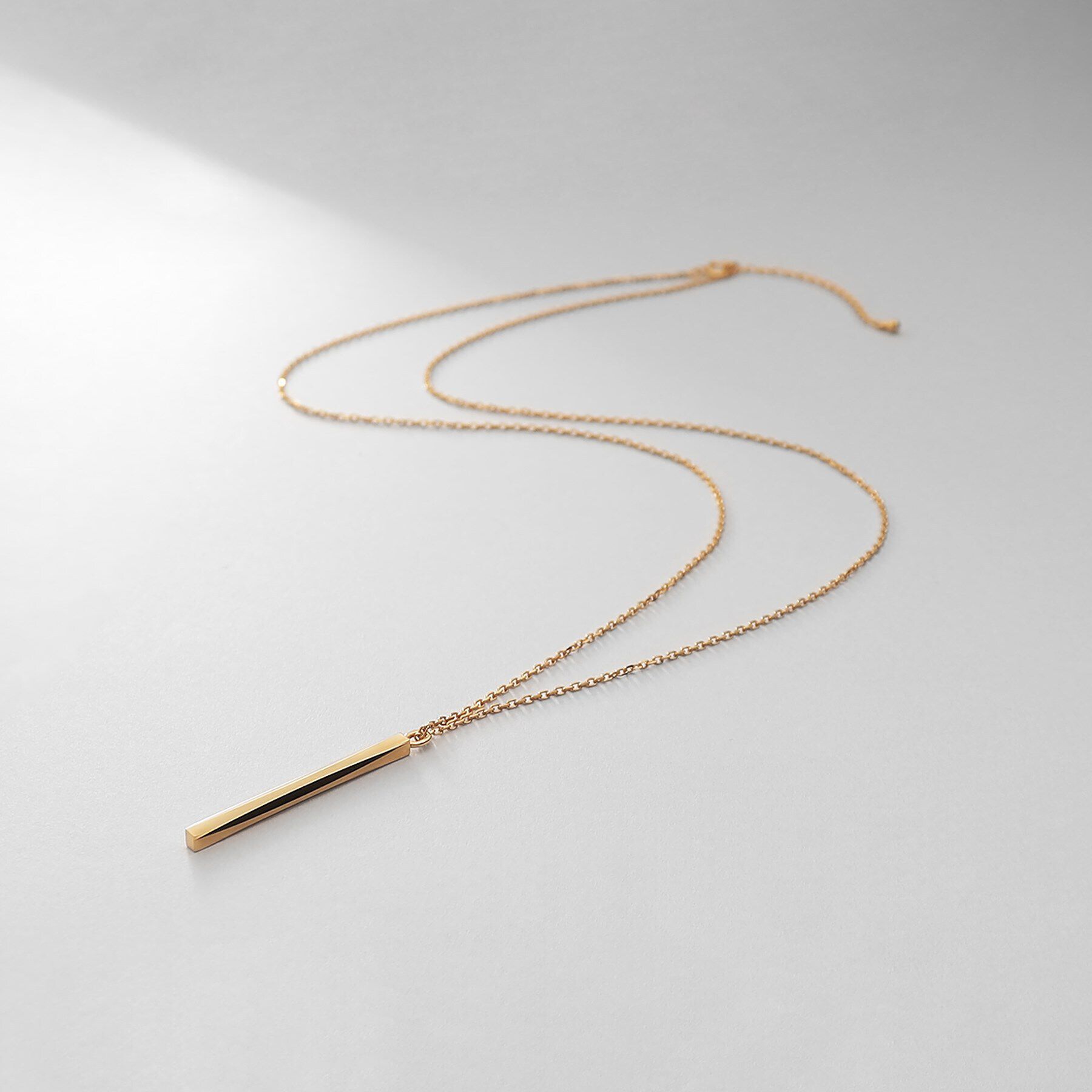 COCOSHNIK ONKITSCH「シルバー スロープカットバーネックレス GP」|ネックレス|