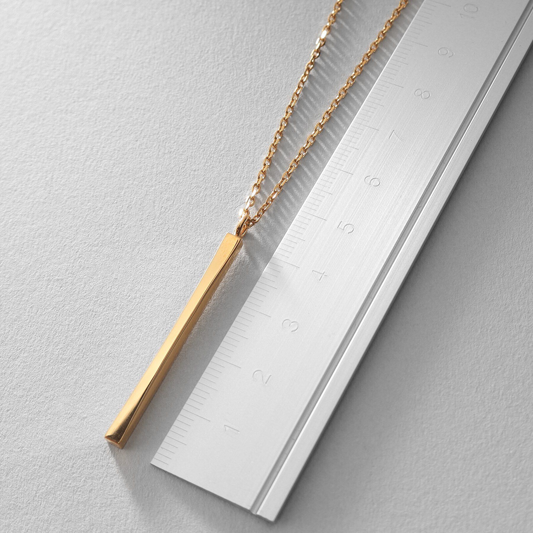 COCOSHNIK ONKITSCH「シルバー スロープカットバーネックレス GP」|ネックレス|