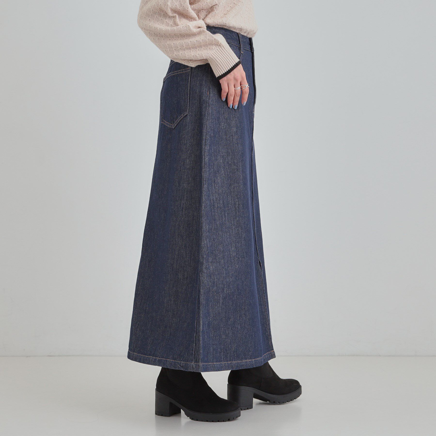 SHOO･LA･RUE「【SHOO・LA・RUE DENIM】シンプルだから使いやすい Aラインスカート」|スカート|