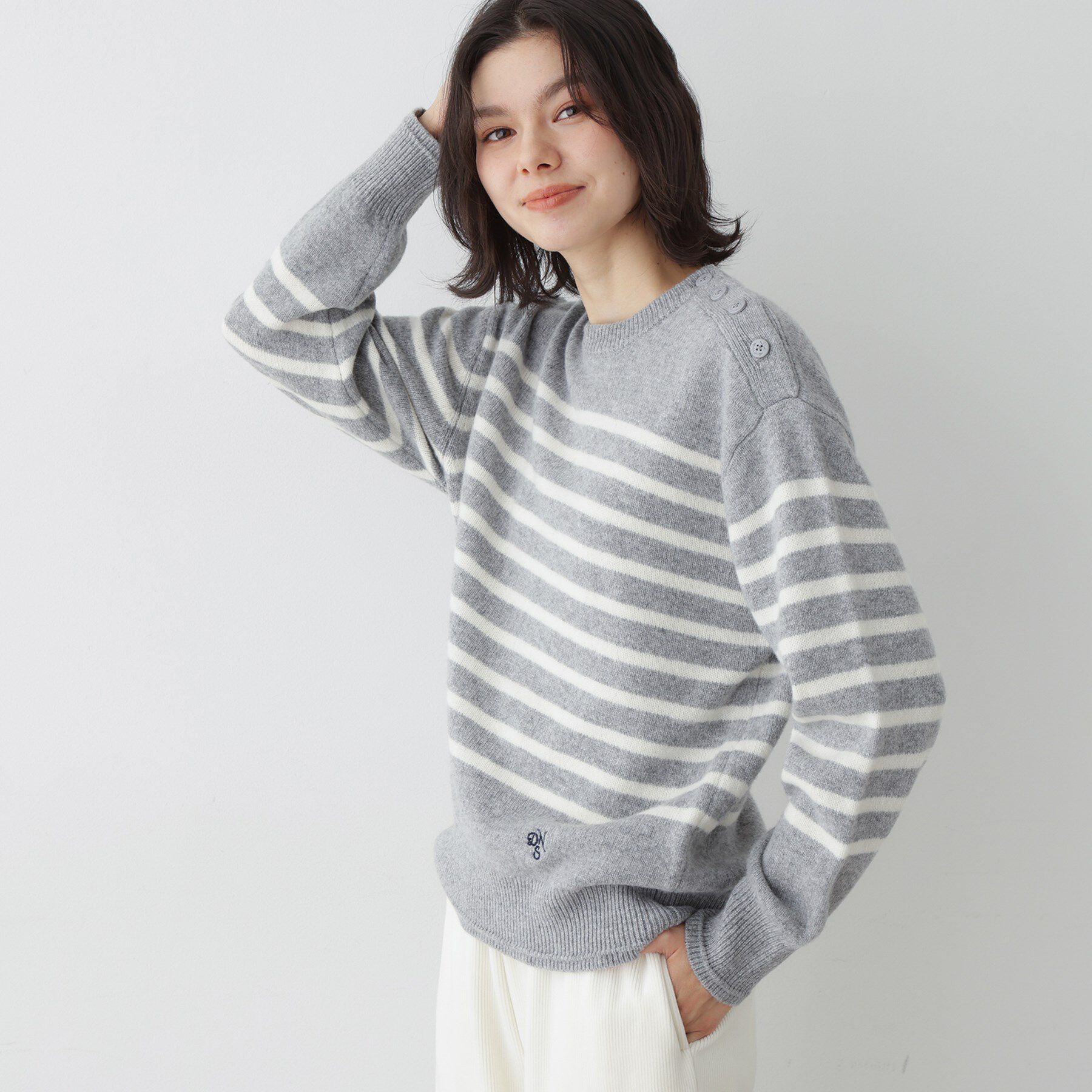 Dessin「【ユニセックス】ウールカシミヤ」|ニット・セーター|グレー(312)
