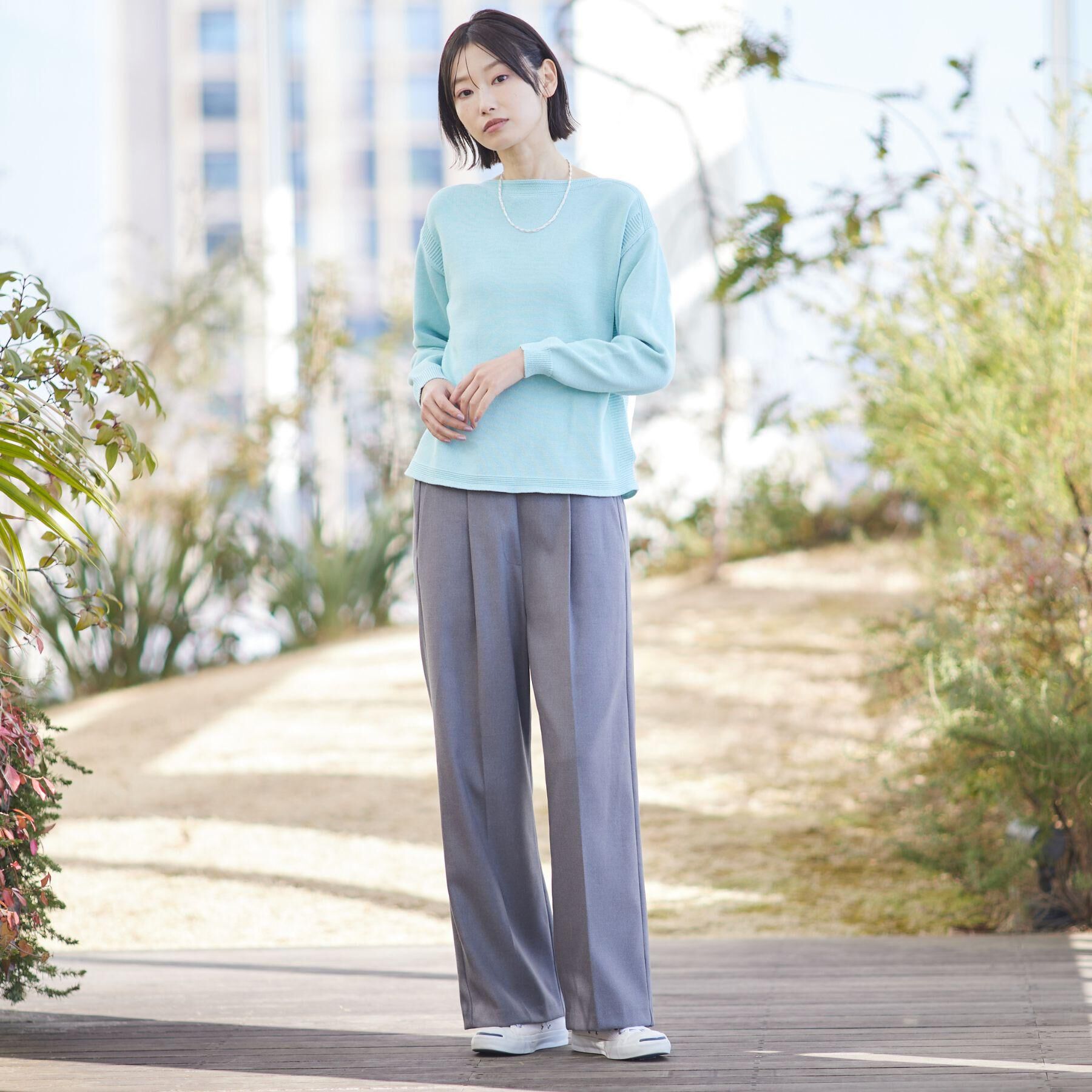 Dessin「【洗える】裏起毛セミワイドツイルパンツ」|その他|