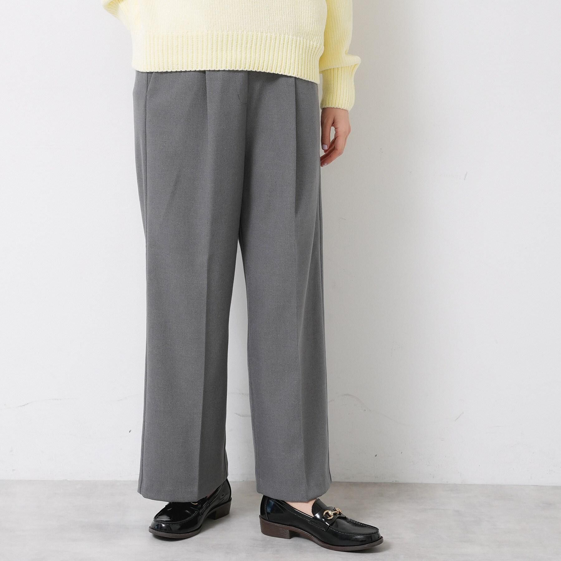 Dessin「【洗える】裏起毛セミワイドツイルパンツ」|その他|