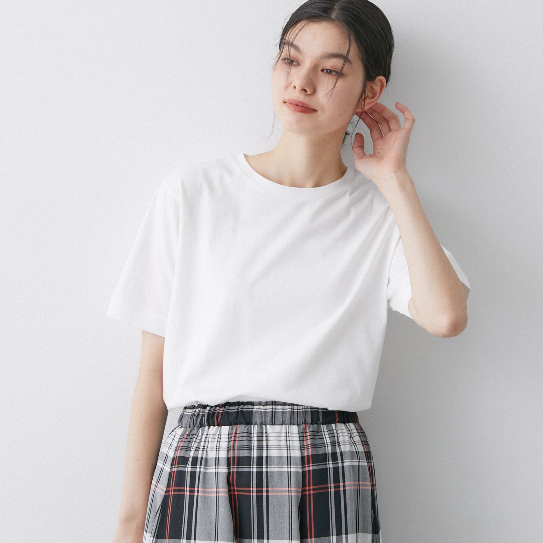 Dessin「【洗える】半袖シャツテールカットソー」|Tシャツ・カットソー|