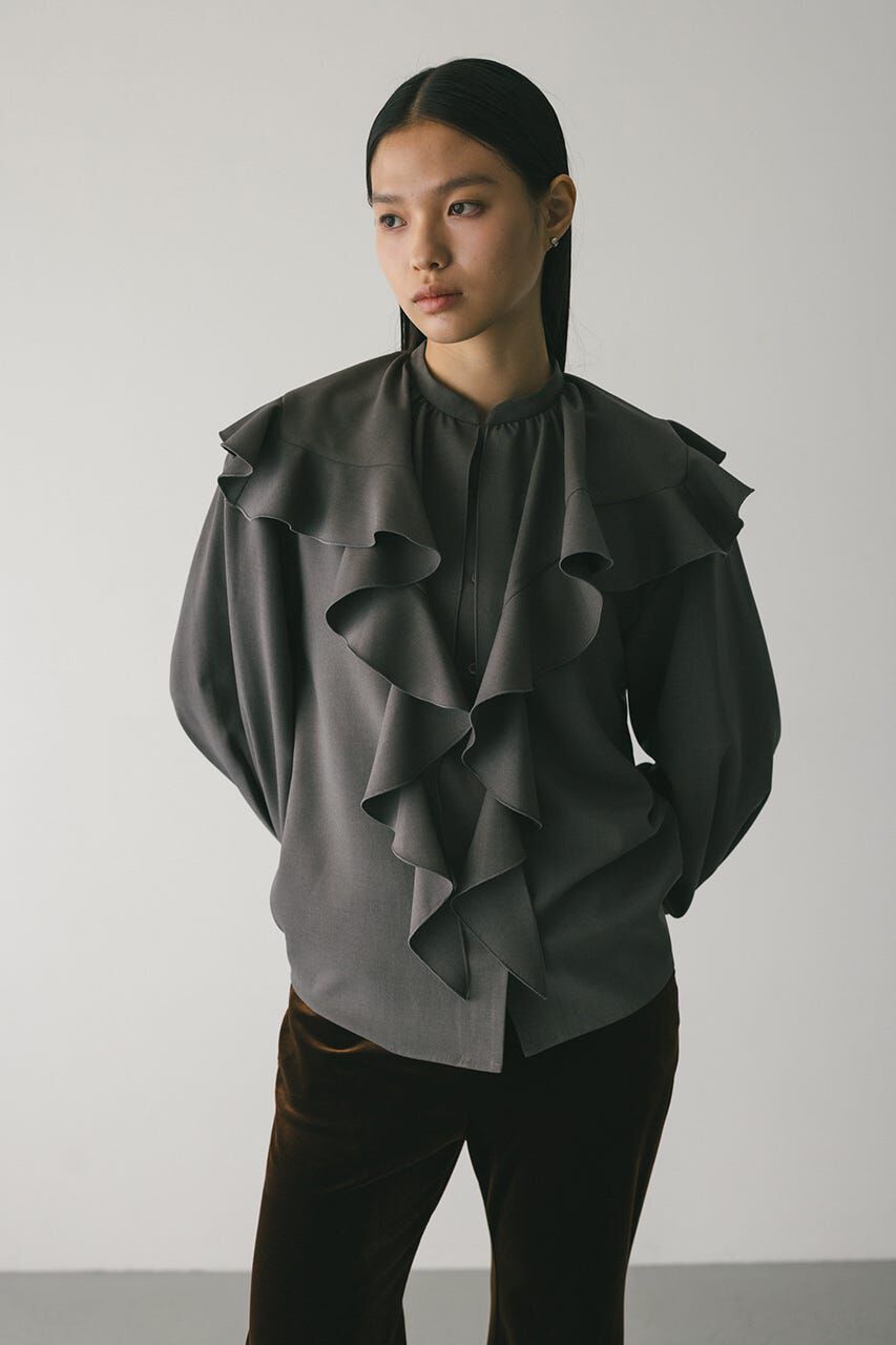 STYLEMIXER「ラッフルカラーシャツ」|シャツ・ブラウス|GRY