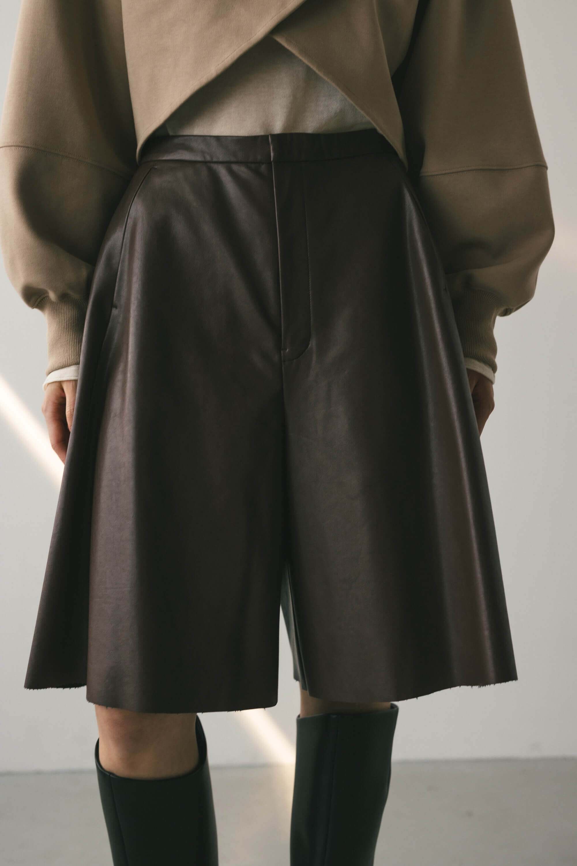 STYLEMIXER「フェイクレザーハーフパンツ」|その他|