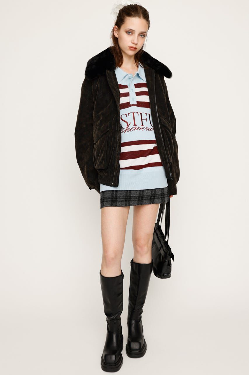 SLY「FRONT LOGO POLO トップス」|ニット・セーター|