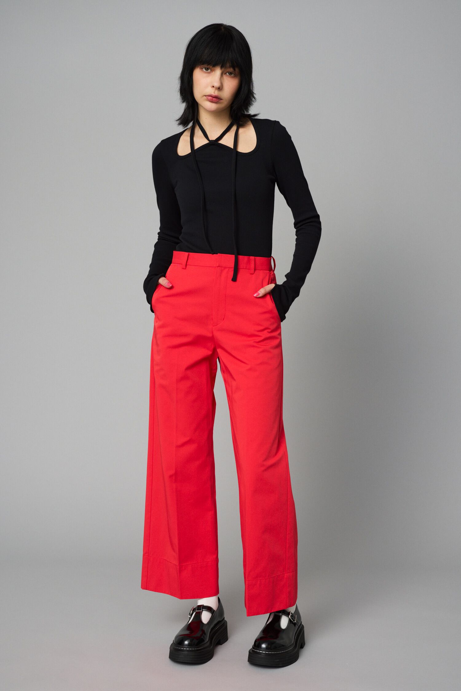 HeRIN.CYE「Straight chino pants」|その他|RED