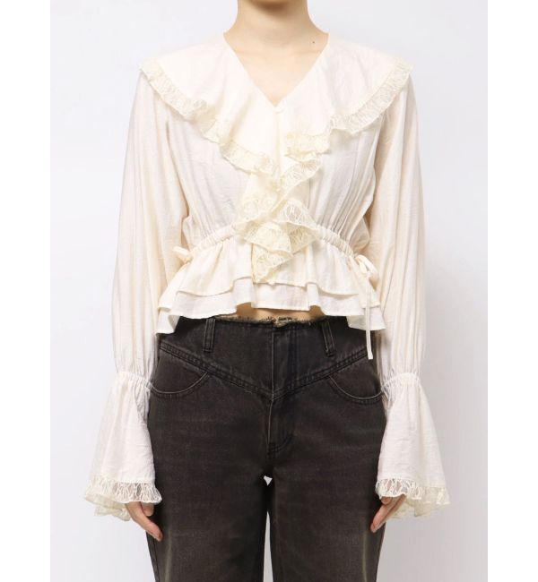 CALNAMUR「ラッフルフリルペプラムブラウス」|シャツ・ブラウス|