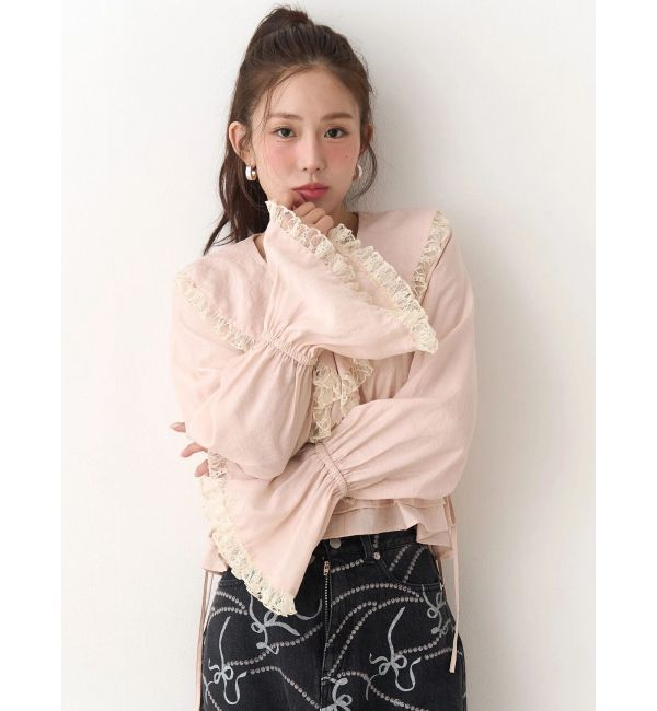 CALNAMUR「ラッフルフリルペプラムブラウス」|シャツ・ブラウス|