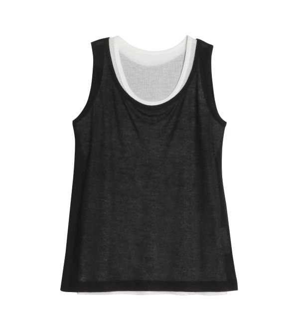 ELENDEEK「SHEER LAYERED TANK」|タンクトップ|