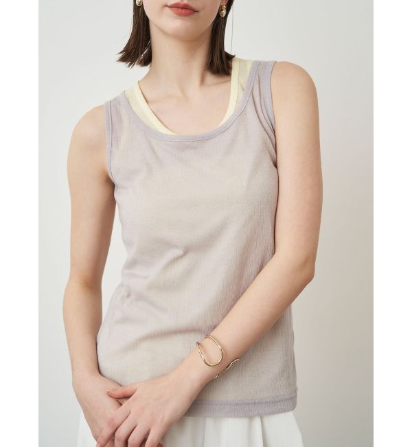 ELENDEEK「SHEER LAYERED TANK」|タンクトップ|
