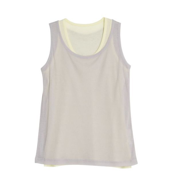 ELENDEEK「SHEER LAYERED TANK」|タンクトップ|グレー