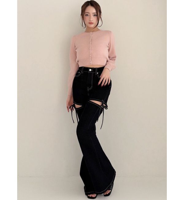 RESEXXY「【追加生産分】カットアウトリボンデニムパンツ」|デニム|