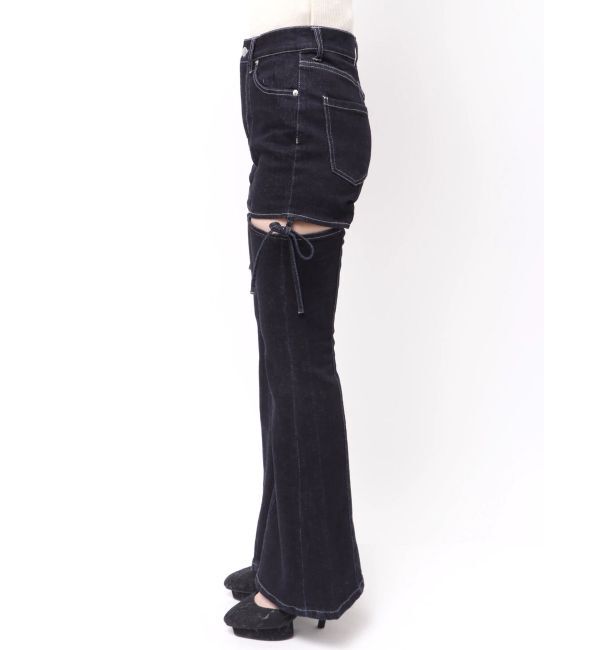 RESEXXY「【追加生産分】カットアウトリボンデニムパンツ」|デニム|