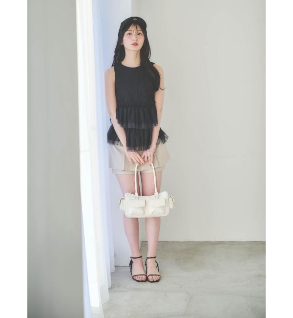 dazzlin「ティアードチュールチュニック」|シャツ・ブラウス|