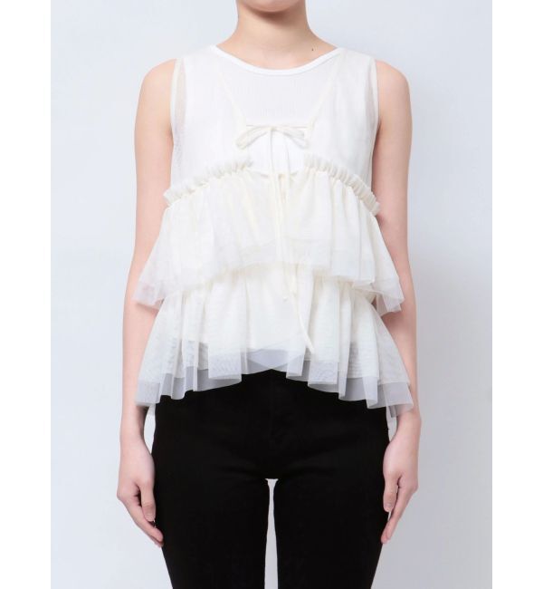 dazzlin「ティアードチュールチュニック」|シャツ・ブラウス|