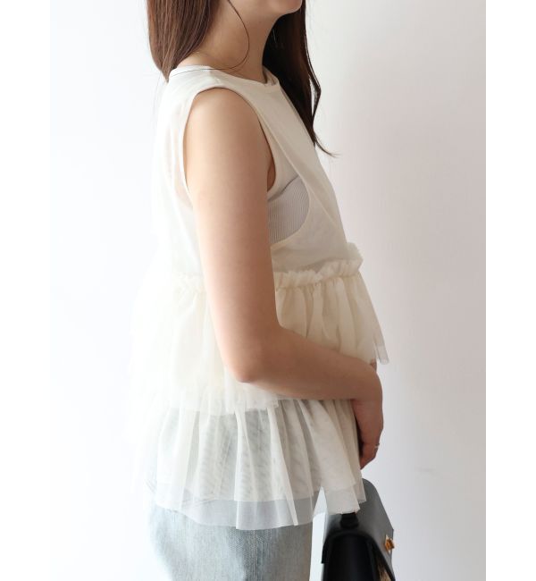 dazzlin「ティアードチュールチュニック」|シャツ・ブラウス|