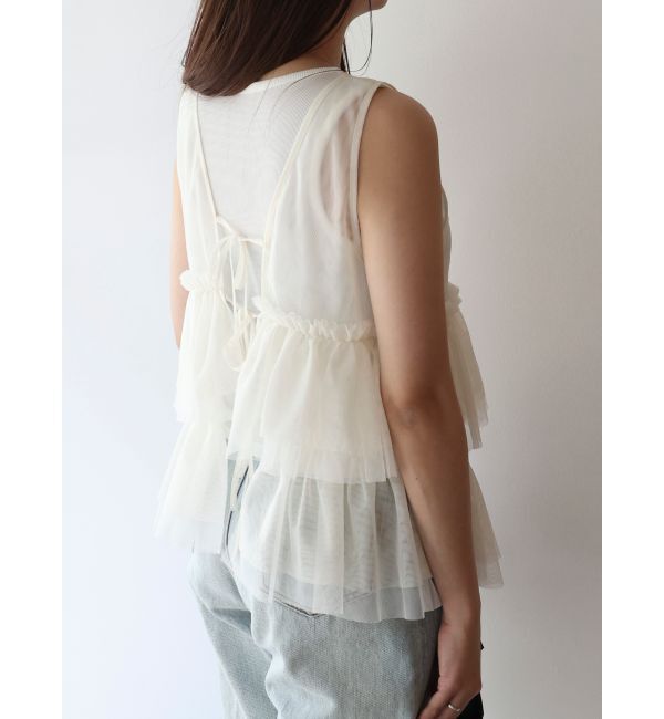 dazzlin「ティアードチュールチュニック」|シャツ・ブラウス|