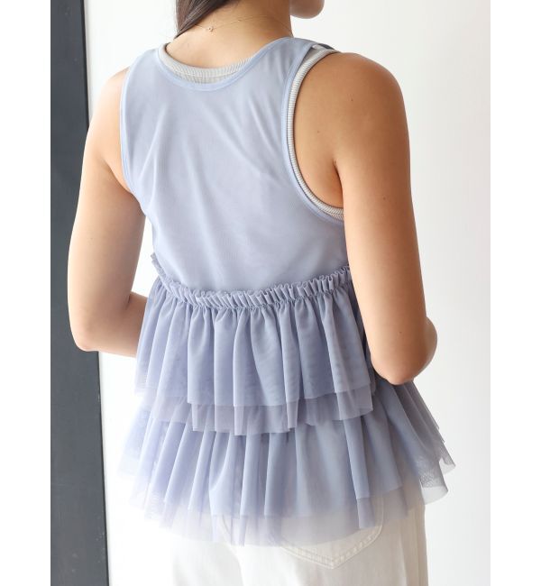 dazzlin「ティアードチュールチュニック」|シャツ・ブラウス|