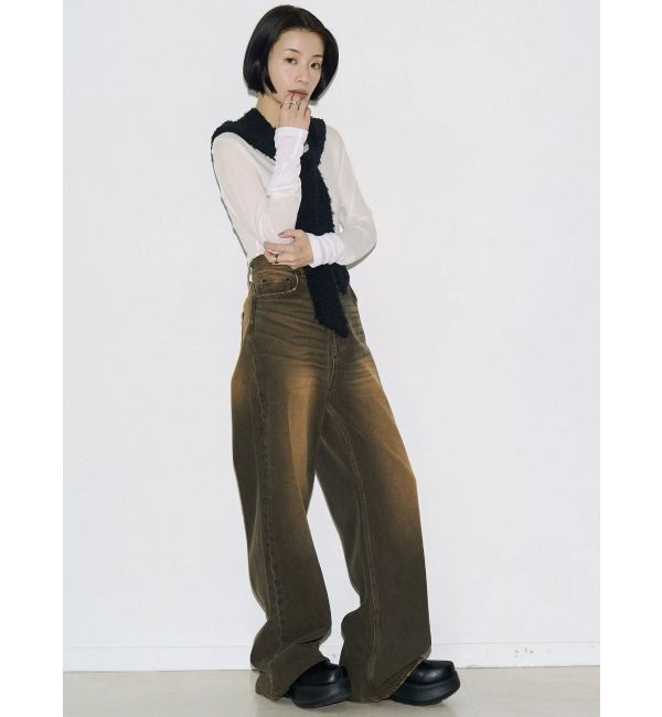 EMODA「【VEQUM】RIM WIDE JEANS」|デニム|