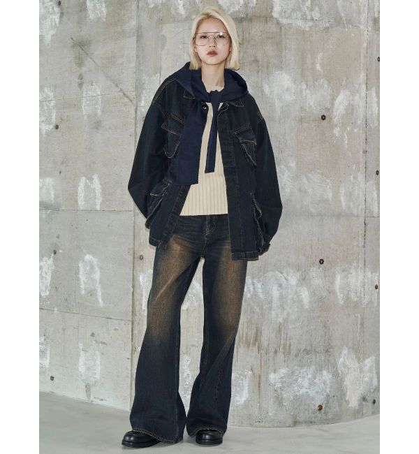 EMODA「【VEQUM】RIM WIDE JEANS」|デニム|