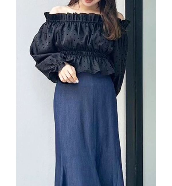 MERCURYDUO「2WAYオフショルシャーリングブラウス」|シャツ・ブラウス|