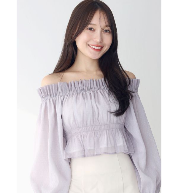 MERCURYDUO「2WAYオフショルシャーリングブラウス」|シャツ・ブラウス|