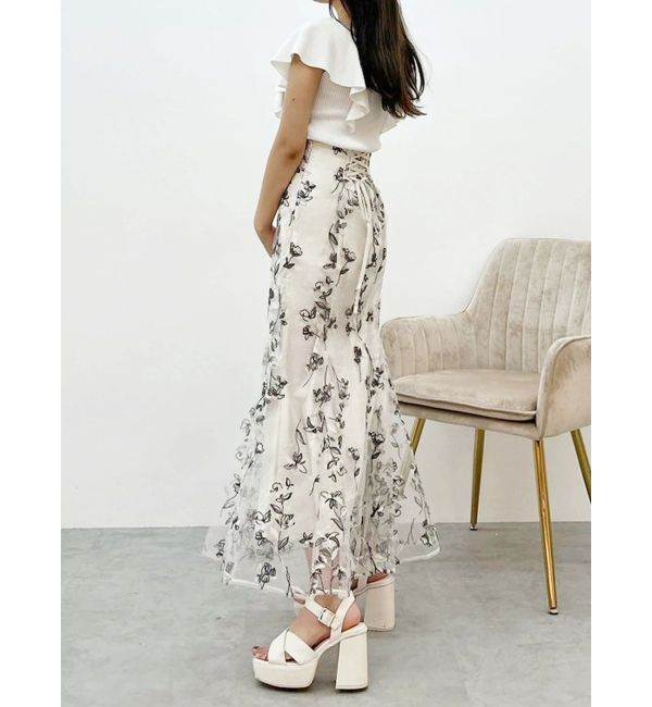 MERCURYDUO「エンブロイダリーマーメイドスカート」|スカート|