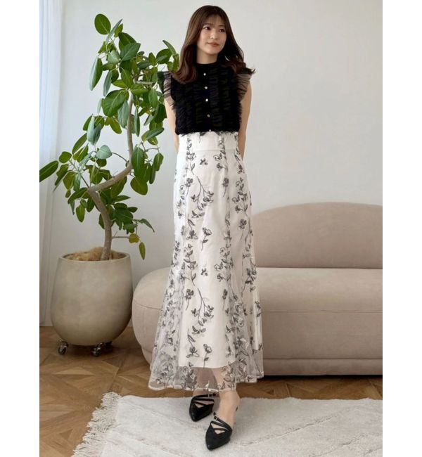 MERCURYDUO「エンブロイダリーマーメイドスカート」|スカート|