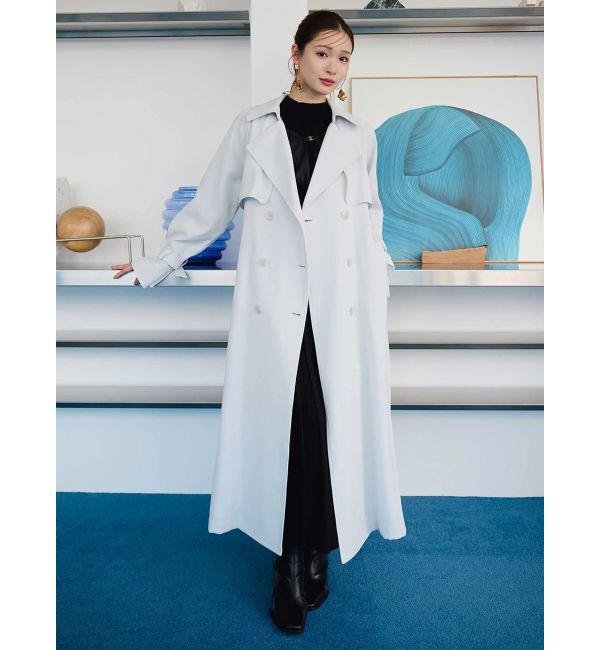 MERCURYDUO「ベーシックトレンチコート」|トレンチコート|アイスブルー