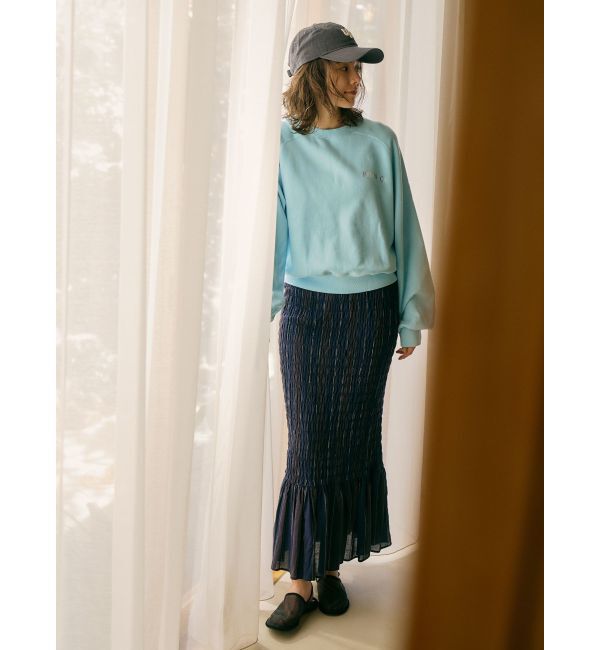 Ungrid「シャーリングデザインストライプスカート」|スカート|