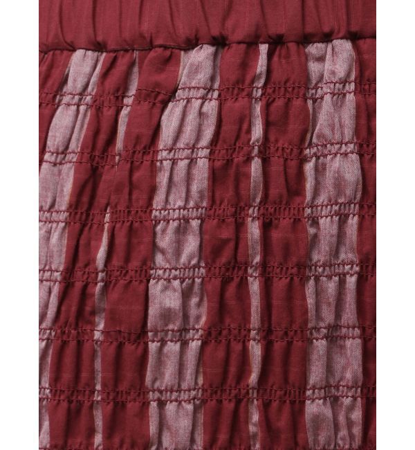 Ungrid「シャーリングデザインストライプスカート」|スカート|