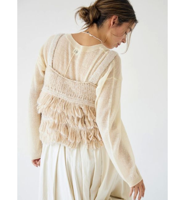 Ungrid「マルチウェイフリンジデザインニットビスチェ」|ニット・セーター|