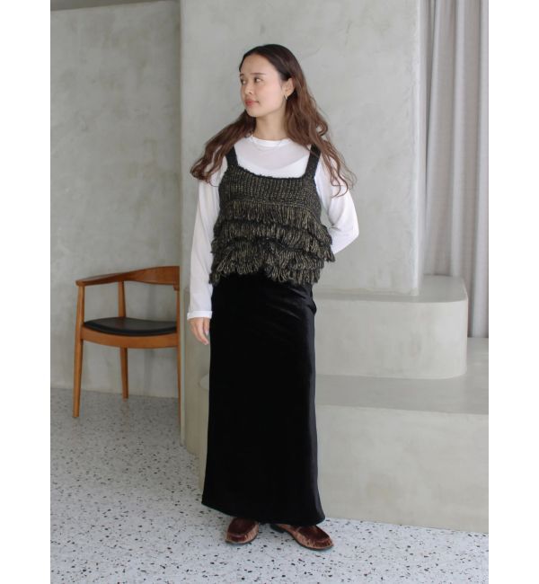 Ungrid「マルチウェイフリンジデザインニットビスチェ」|ニット・セーター|