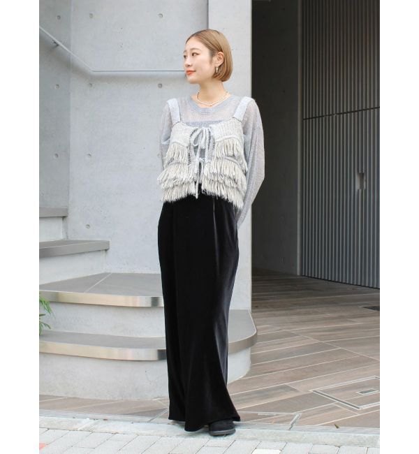Ungrid「マルチウェイフリンジデザインニットビスチェ」|ニット・セーター|