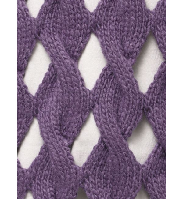 Ungrid「透かし編みデザインハンドニットベスト」|ニット・セーター|