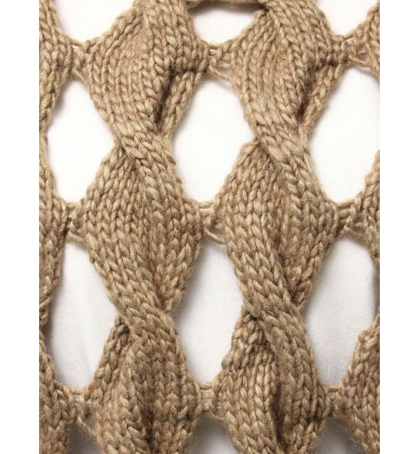 Ungrid「透かし編みデザインハンドニットベスト」|ニット・セーター|