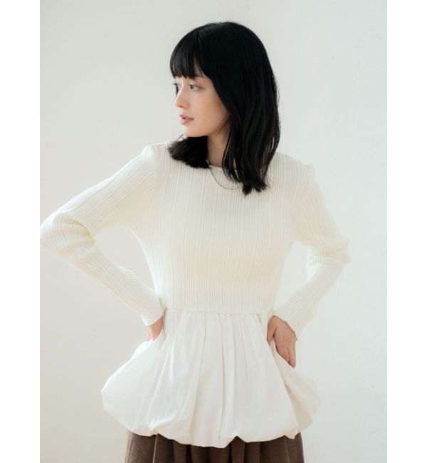 Ungrid「バルーンデザインバックオープンニット」|ニット・セーター|