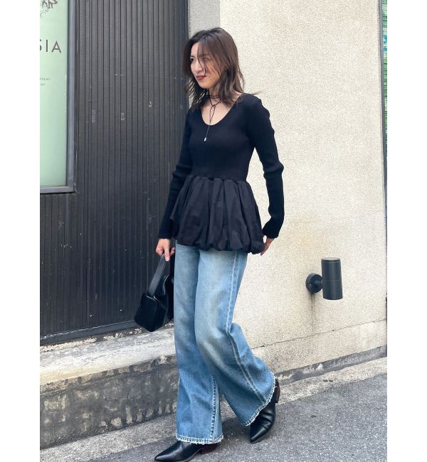 Ungrid「バルーンデザインバックオープンニット」|ニット・セーター|