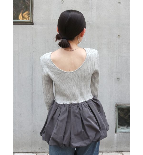 Ungrid「バルーンデザインバックオープンニット」|ニット・セーター|