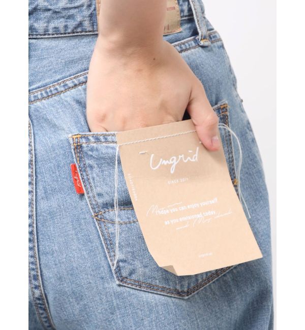 Ungrid「ハイウエストオーガニックコットンルーズデニム」|デニム|