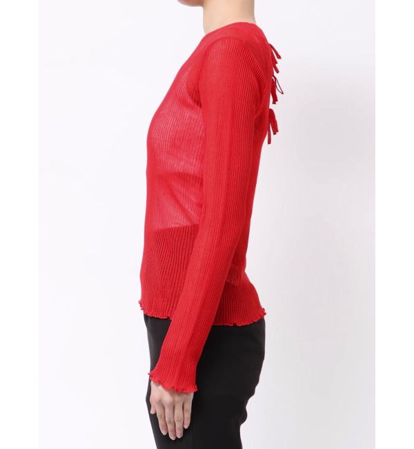 LAGUNAMOON「【WEB限定】シアーリボンニットプルオーバー」|ニット・セーター|