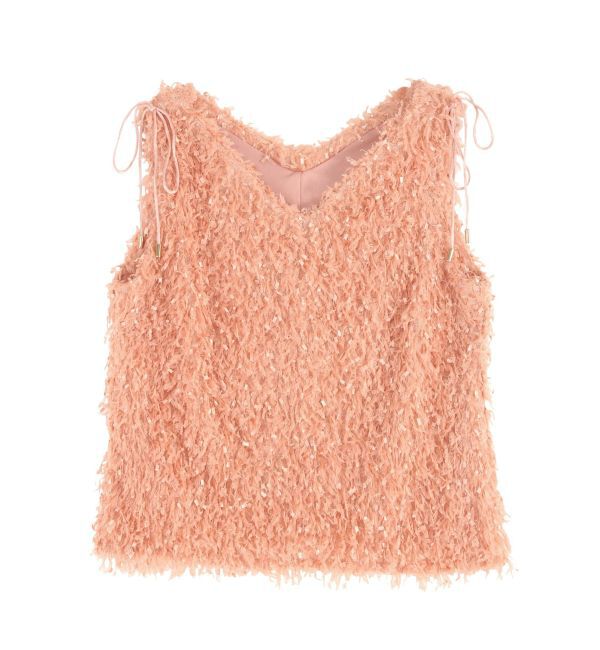 LAGUNAMOON「フェザーライクVネックトップス」|シャツ・ブラウス|