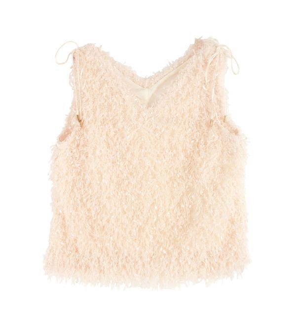 LAGUNAMOON「フェザーライクVネックトップス」|シャツ・ブラウス|