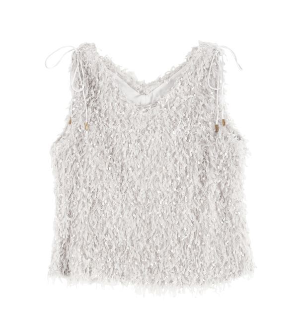 LAGUNAMOON「フェザーライクVネックトップス」|シャツ・ブラウス|