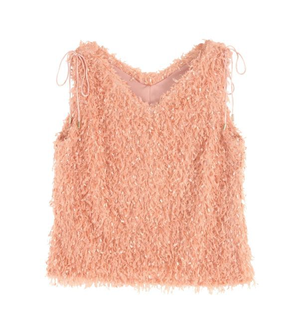 LAGUNAMOON「フェザーライクVネックトップス」|シャツ・ブラウス|